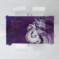 New Zealand Matariki Tablecloth Maori Manaia Galaxy Silver Fern Purple Color LT22 Purple - Polynesian Pride