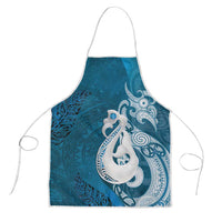 New Zealand Matariki Apron Maori Manaia Galaxy Silver Fern Blue Color LT22 Blue - Polynesian Pride