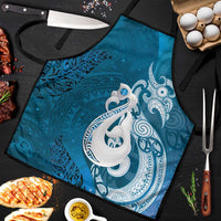 New Zealand Matariki Apron Maori Manaia Galaxy Silver Fern Blue Color LT22 Blue - Polynesian Pride