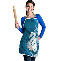 New Zealand Matariki Apron Maori Manaia Galaxy Silver Fern Blue Color LT22 - Polynesian Pride