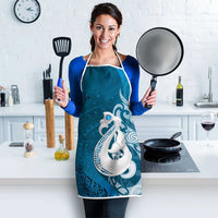 New Zealand Matariki Apron Maori Manaia Galaxy Silver Fern Blue Color LT22 - Polynesian Pride