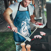 New Zealand Matariki Apron Maori Manaia Galaxy Silver Fern Blue Color LT22 - Polynesian Pride