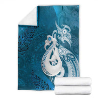 New Zealand Matariki Blanket Maori Manaia Galaxy Silver Fern Blue Color LT22 - Polynesian Pride