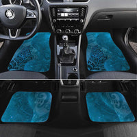 New Zealand Matariki Car Mats Maori Manaia Galaxy Silver Fern Blue Color LT22 Set 4pcs Blue - Polynesian Pride