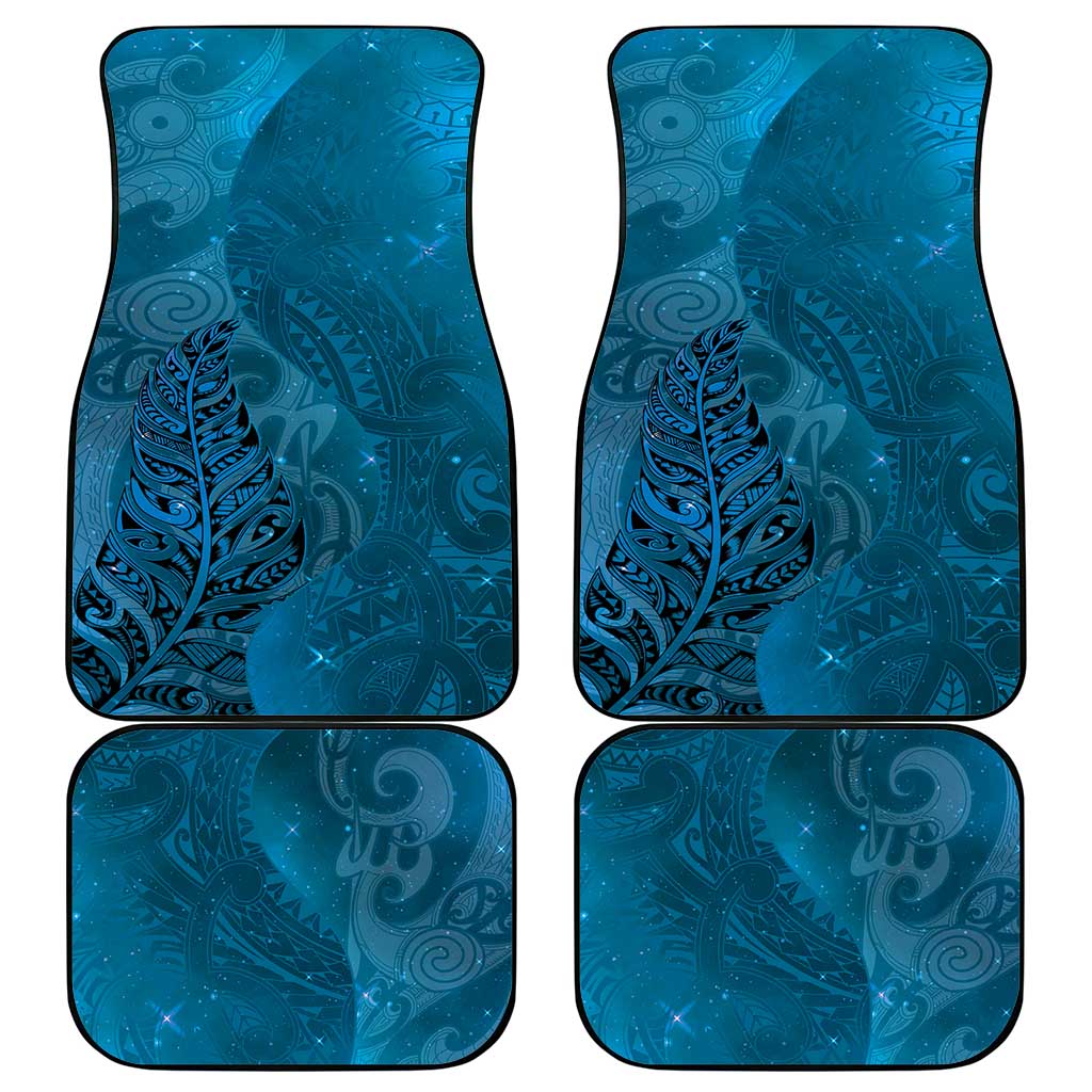 New Zealand Matariki Car Mats Maori Manaia Galaxy Silver Fern Blue Color LT22 - Polynesian Pride