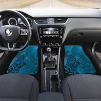 New Zealand Matariki Car Mats Maori Manaia Galaxy Silver Fern Blue Color LT22 Set 2pcs - Front Blue - Polynesian Pride