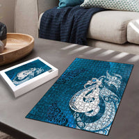 New Zealand Matariki Puzzle Maori Manaia Galaxy Silver Fern Blue Color LT22 - Polynesian Pride