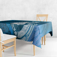 New Zealand Matariki Tablecloth Maori Manaia Galaxy Silver Fern Blue Color