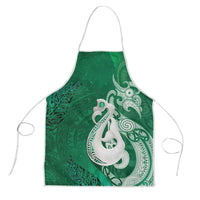 New Zealand Matariki Apron Maori Manaia Galaxy Silver Fern Green Color LT22 Green - Polynesian Pride