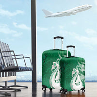 New Zealand Matariki Luggage Cover Maori Manaia Galaxy Silver Fern Green Color