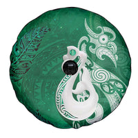 New Zealand Matariki Spare Tire Cover Maori Manaia Galaxy Silver Fern Green Color