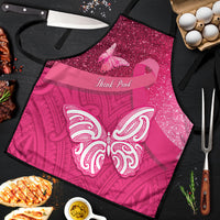 New Zealand Breast Cancer Awareness Apron Pink Ribbon Butterfly Maori Pattern LT22 Pink - Polynesian Pride