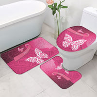 New Zealand Breast Cancer Awareness Bathroom Set Pink Ribbon Butterfly Maori Pattern LT22 - Polynesian Pride