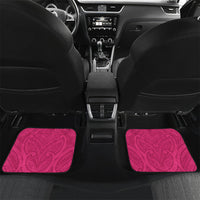 New Zealand Breast Cancer Awareness Car Mats Pink Ribbon Butterfly Maori Pattern LT22 Set 2pcs - Back Pink - Polynesian Pride