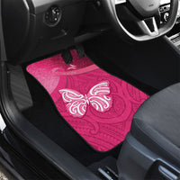New Zealand Breast Cancer Awareness Car Mats Pink Ribbon Butterfly Maori Pattern LT22 - Polynesian Pride