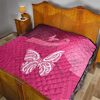 New Zealand Breast Cancer Awareness Quilt Pink Ribbon Butterfly Maori Pattern