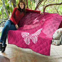 New Zealand Breast Cancer Awareness Quilt Pink Ribbon Butterfly Maori Pattern
