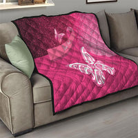 New Zealand Breast Cancer Awareness Quilt Pink Ribbon Butterfly Maori Pattern