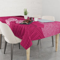 New Zealand Breast Cancer Awareness Tablecloth Pink Ribbon Butterfly Maori Pattern LT22 - Polynesian Pride
