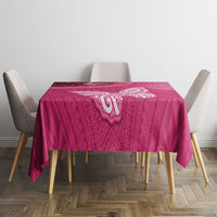 New Zealand Breast Cancer Awareness Tablecloth Pink Ribbon Butterfly Maori Pattern LT22 - Polynesian Pride