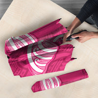New Zealand Breast Cancer Awareness Umbrella Pink Ribbon Butterfly Maori Pattern LT22 - Polynesian Pride