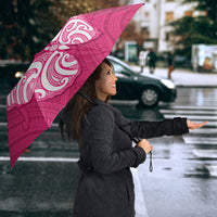 New Zealand Breast Cancer Awareness Umbrella Pink Ribbon Butterfly Maori Pattern LT22 - Polynesian Pride