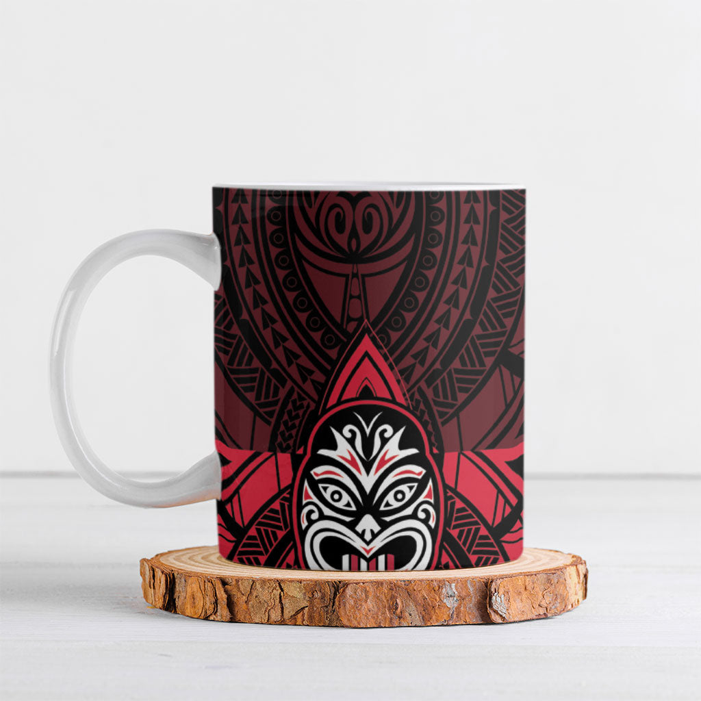 New Zealand Maori Language Week Ceramic Mug Te Wiki O Te Reo Maori Hei Tiki LT22 Red - Polynesian Pride