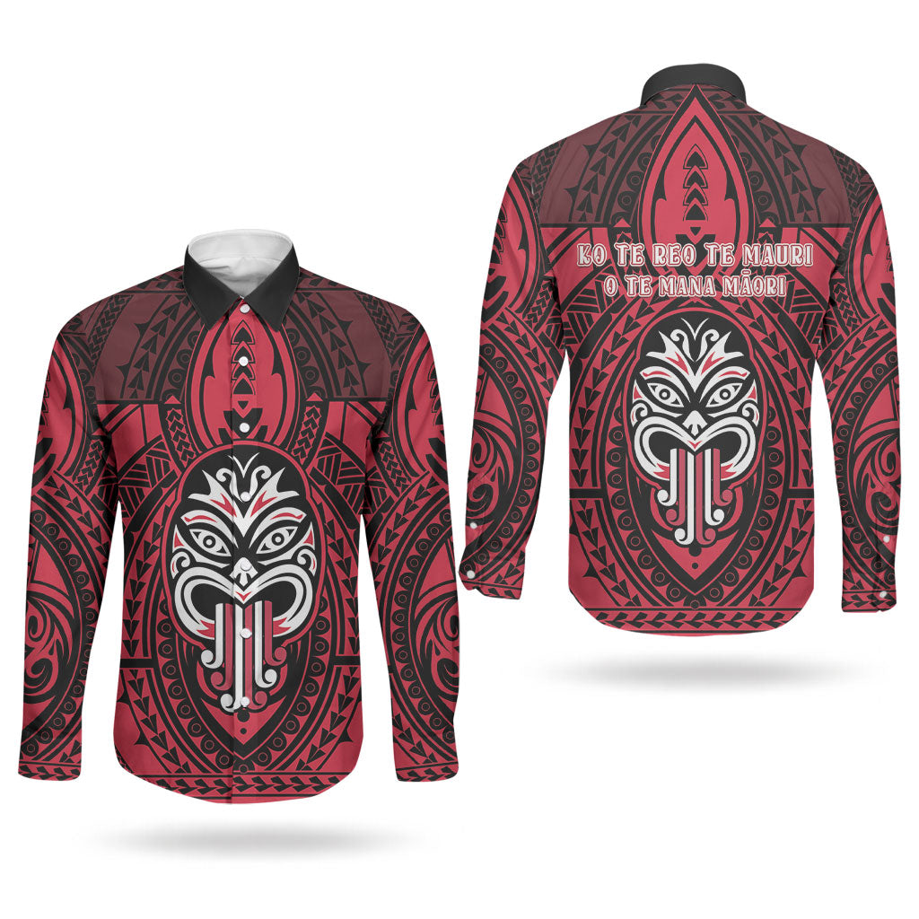 New Zealand Maori Language Week Couples Matching Off Shoulder Maxi Dress and Long Sleeve Button Shirt Te Wiki O Te Reo Maori Hei Tiki LT22 - Polynesian Pride
