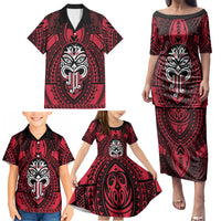 New Zealand Maori Language Week Family Matching Puletasi and Hawaiian Shirt Te Wiki O Te Reo Maori Hei Tiki LT22 - Polynesian Pride