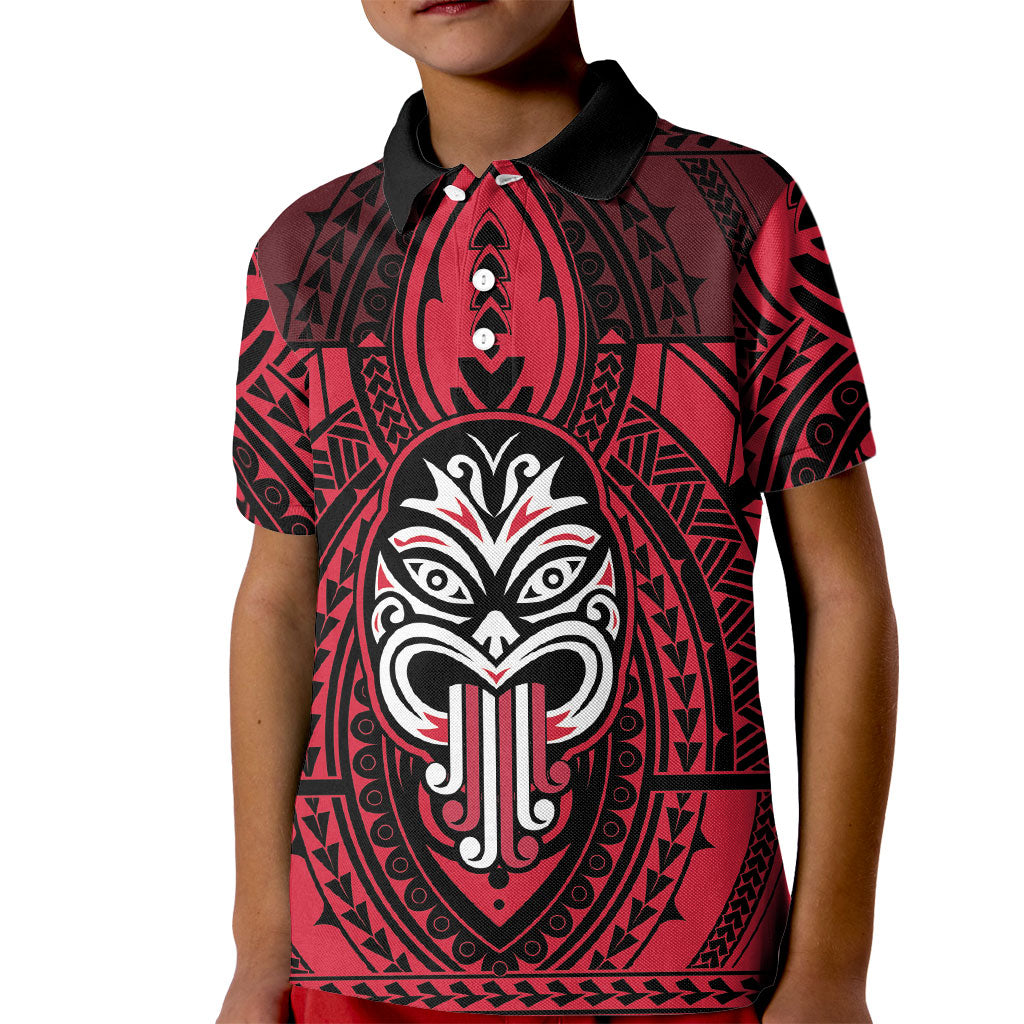 New Zealand Maori Language Week Kid Polo Shirt Te Wiki O Te Reo Maori Hei Tiki LT22 Kid Red - Polynesian Pride
