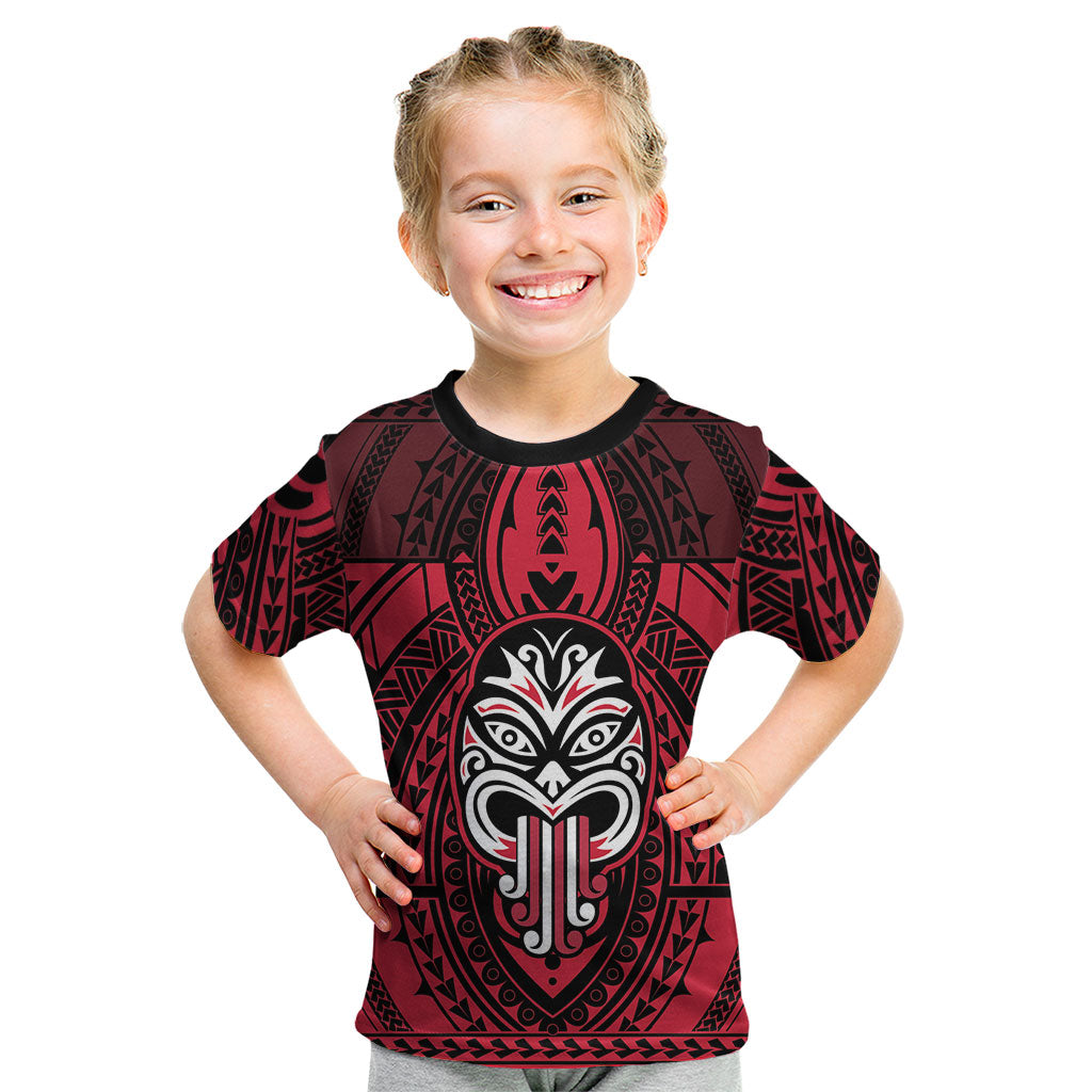 New Zealand Maori Language Week Kid T Shirt Te Wiki O Te Reo Maori Hei Tiki LT22 Red - Polynesian Pride