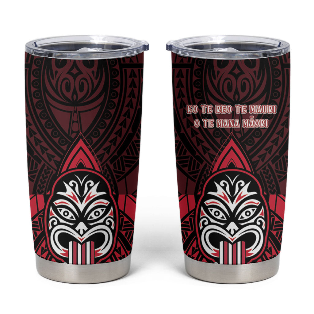New Zealand Maori Language Week Tumbler Cup Te Wiki O Te Reo Maori Hei Tiki LT22 Red - Polynesian Pride