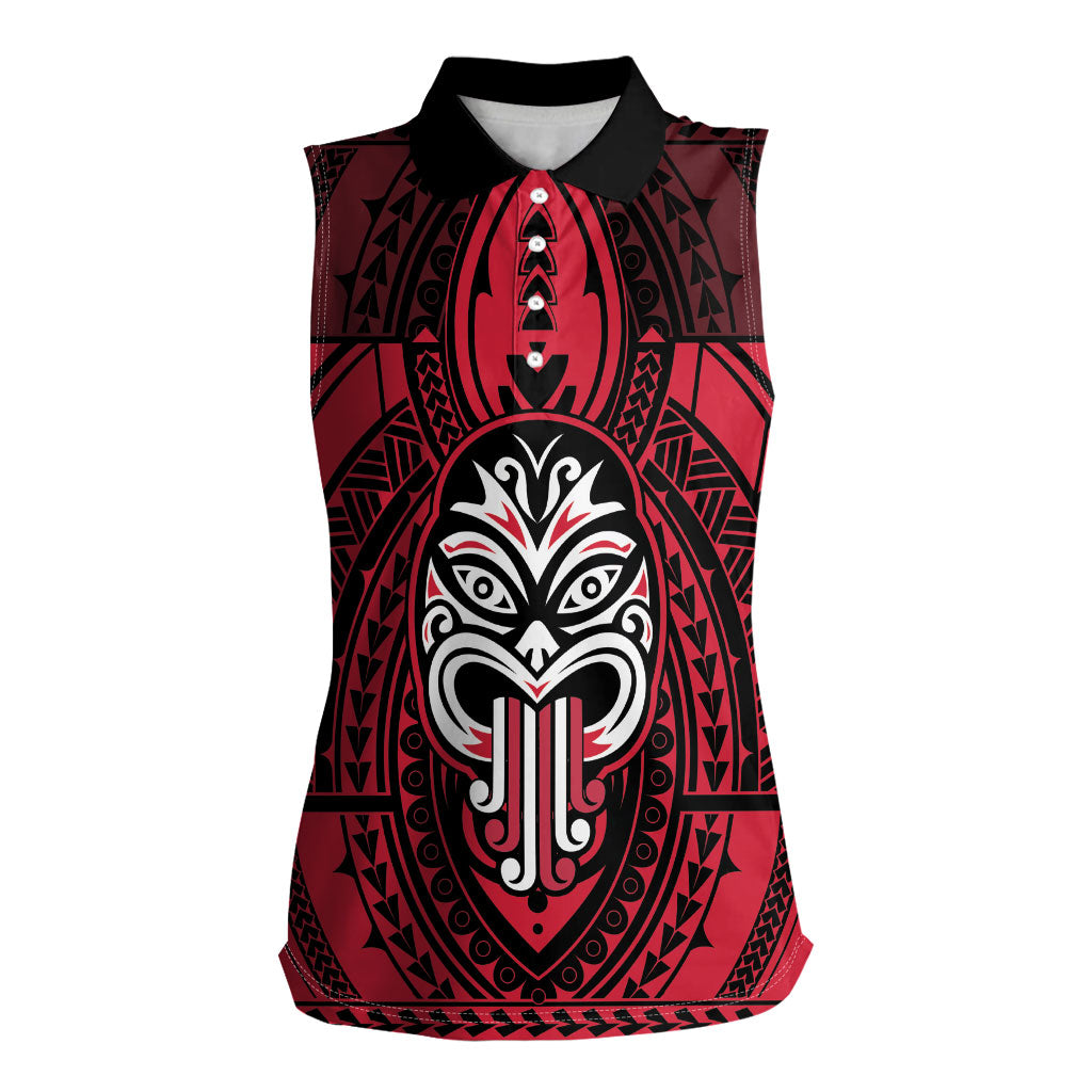 New Zealand Maori Language Week Women Sleeveless Polo Shirt Te Wiki O Te Reo Maori Hei Tiki LT22 Female Red - Polynesian Pride