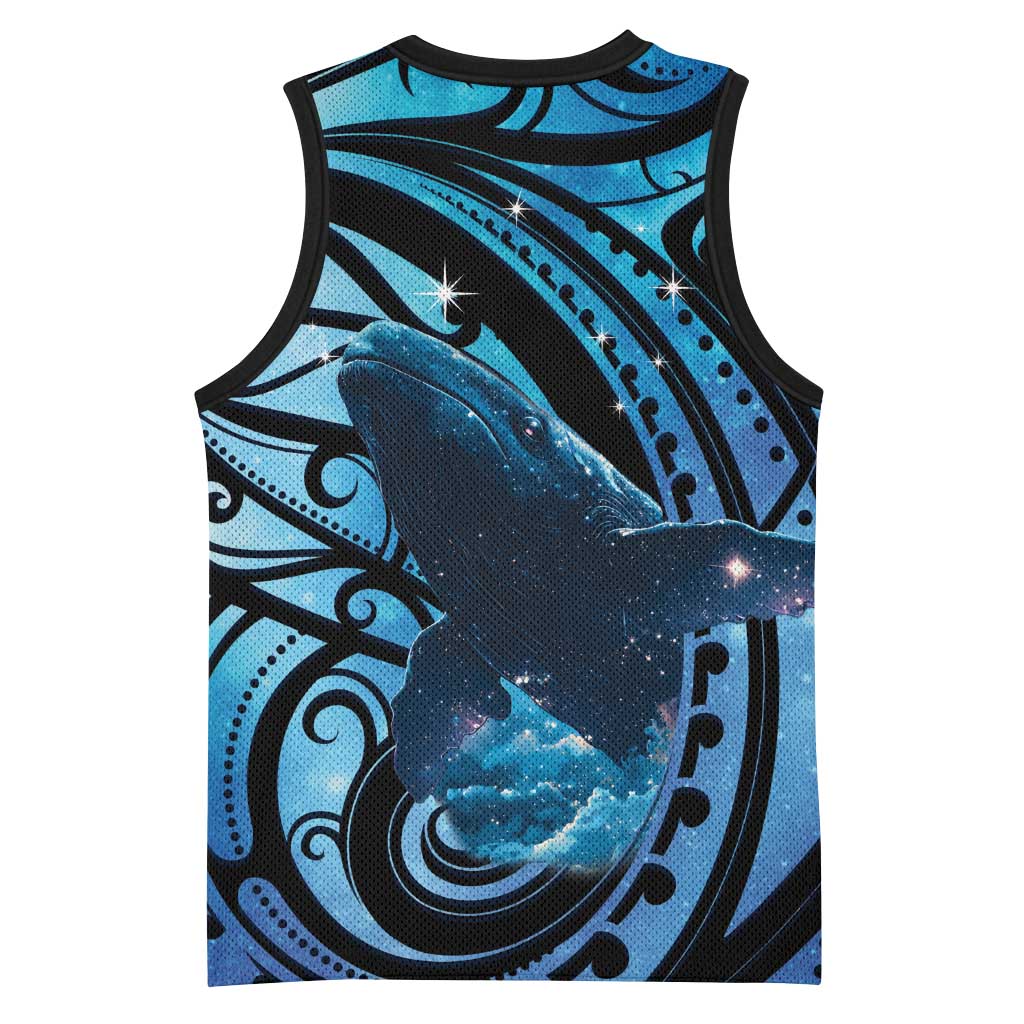 New Zealand Matariki Basketball Jersey Maori Humpback Whale Galaxy LT22 - Polynesian Pride