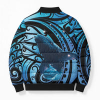 New Zealand Matariki Bomber Puffer Jacket Maori Humpback Whale Galaxy LT22 - Polynesian Pride