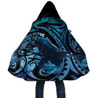 New Zealand Matariki Cloak Maori Humpback Whale Galaxy LT22 Unisex Blue - Polynesian Pride