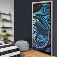 New Zealand Matariki Door Cover Maori Humpback Whale Galaxy LT22 - Polynesian Pride