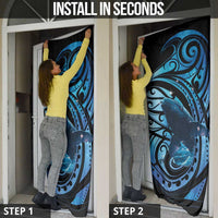 New Zealand Matariki Door Cover Maori Humpback Whale Galaxy LT22 - Polynesian Pride