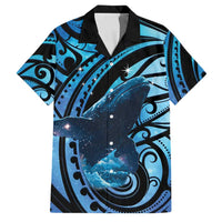 New Zealand Matariki Family Matching Long Sleeve Bodycon Dress and Hawaiian Shirt Maori Humpback Whale Galaxy