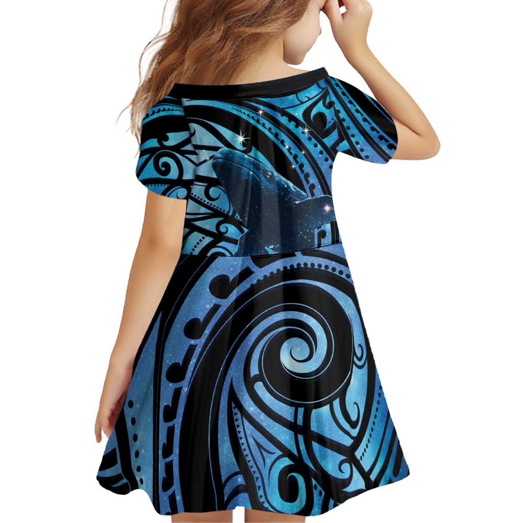 New Zealand Matariki Family Matching Tank Maxi Dress and Hawaiian Shirt Maori Humpback Whale Galaxy