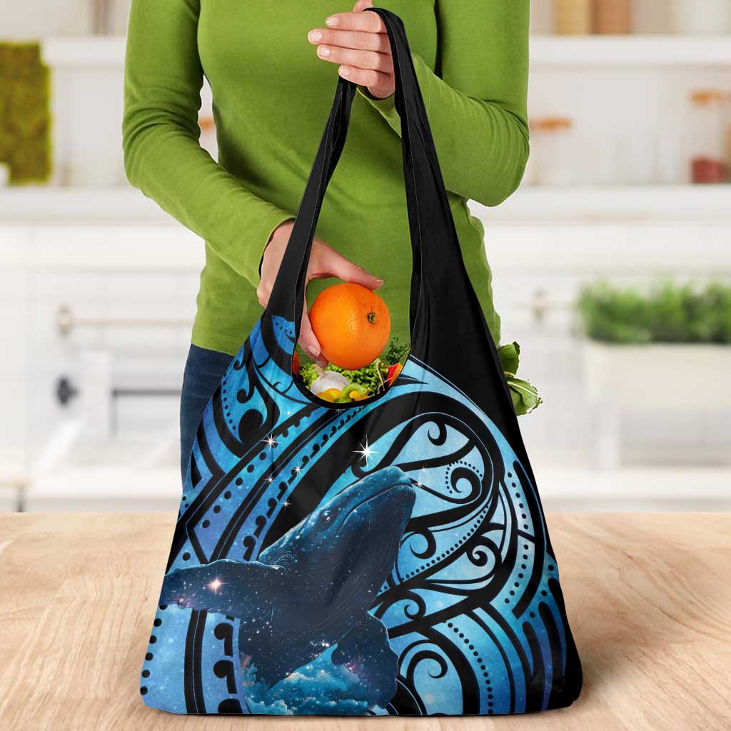 New Zealand Matariki Grocery Bag Maori Humpback Whale Galaxy