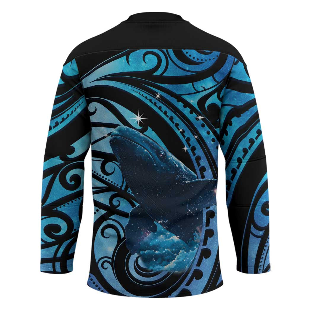 New Zealand Matariki Hockey Jersey Maori Humpback Whale Galaxy LT22 - Polynesian Pride