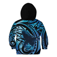 New Zealand Matariki Kid Hoodie Maori Humpback Whale Galaxy LT22 - Polynesian Pride