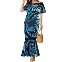 New Zealand Matariki Mermaid Dress Maori Humpback Whale Galaxy