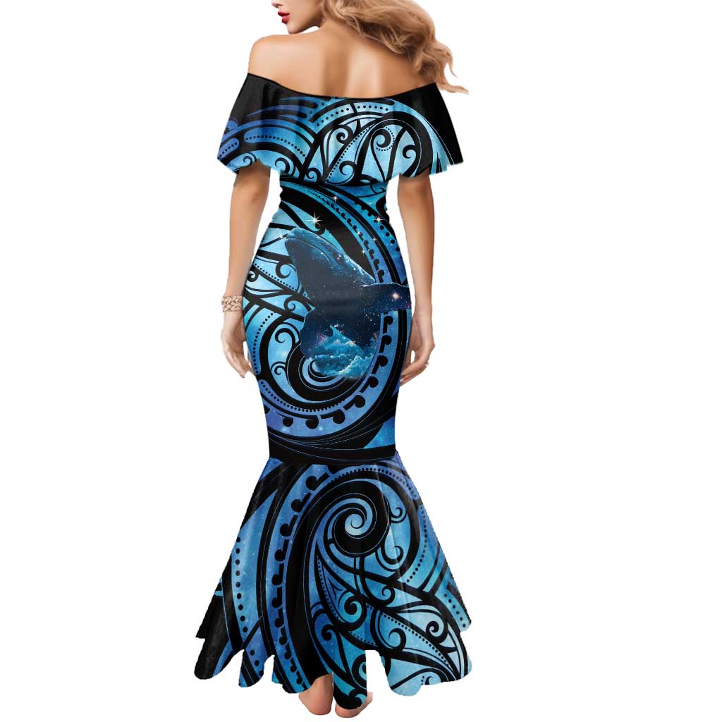 New Zealand Matariki Mermaid Dress Maori Humpback Whale Galaxy