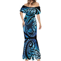 New Zealand Matariki Mermaid Dress Maori Humpback Whale Galaxy