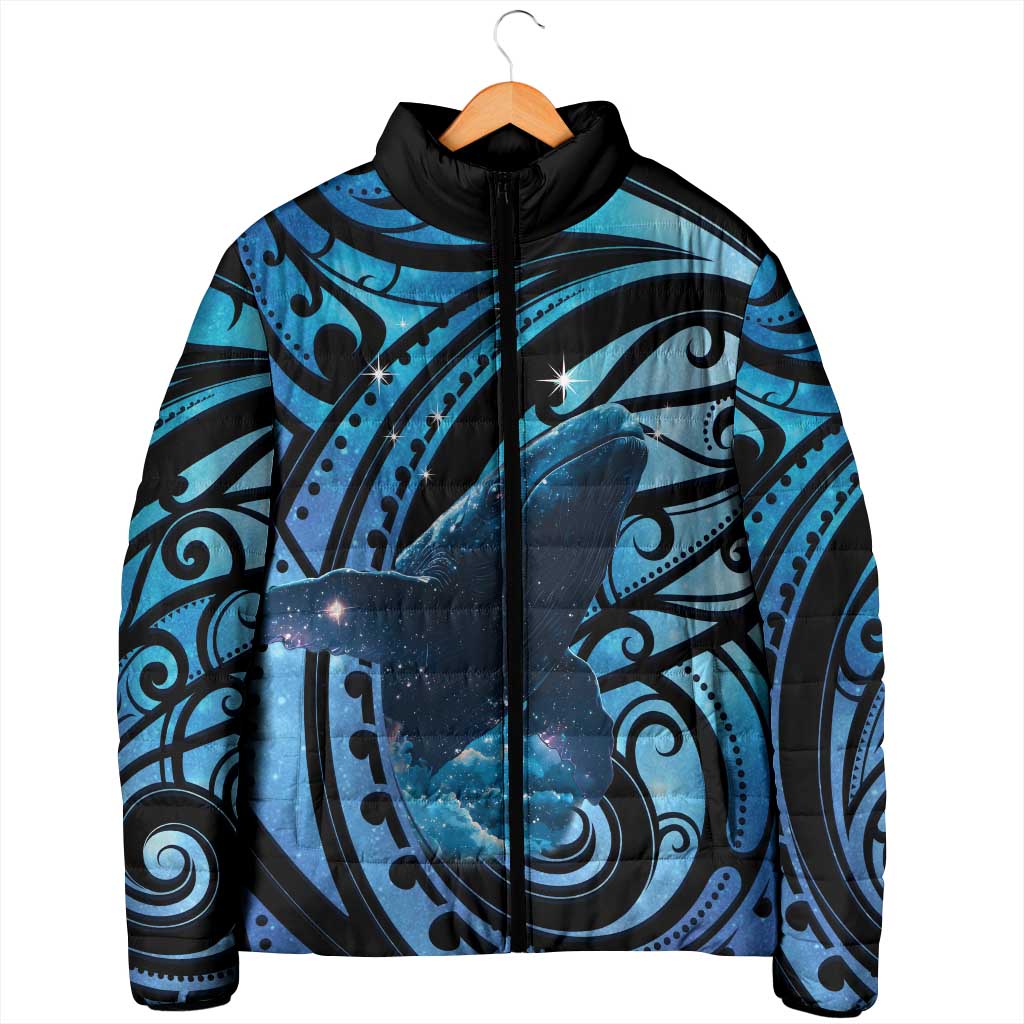 New Zealand Matariki Padded Jacket Maori Humpback Whale Galaxy LT22 - Polynesian Pride