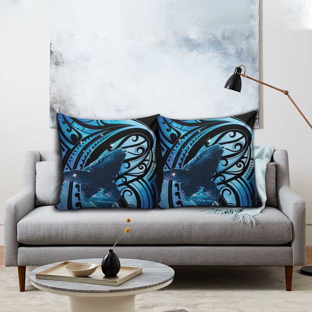 New Zealand Matariki Pillow Cover Maori Humpback Whale Galaxy LT22 - Polynesian Pride