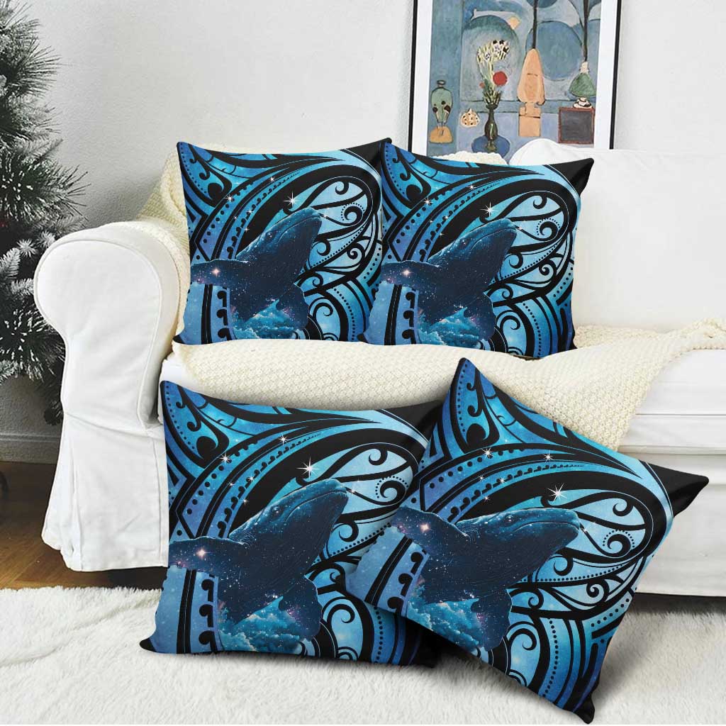 New Zealand Matariki Pillow Cover Maori Humpback Whale Galaxy LT22 - Polynesian Pride