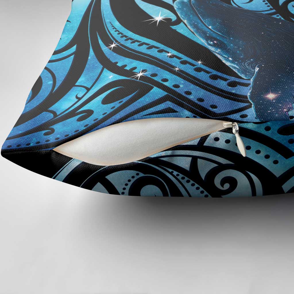 New Zealand Matariki Pillow Cover Maori Humpback Whale Galaxy LT22 - Polynesian Pride